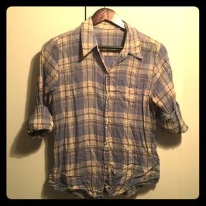 Ladies large American Eagle plaid shirt